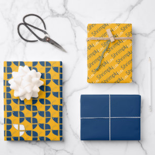KURZFRISTIG Niedliches Retro-Kinderzimmer-Muster G Geschenkpapier Set