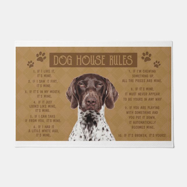 Kurzfristige Regeln für Hundehunde, wenn sie kaput Fußmatte (Vorderseite)