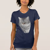 Kurzfristige Tabby Cat Head Study T-Shirt (Vorderseite)