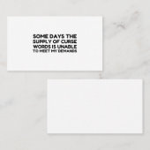 KURZFRISTIGE WÖRTERNACHFRAGE VISITENKARTE (Vorne/Hinten)