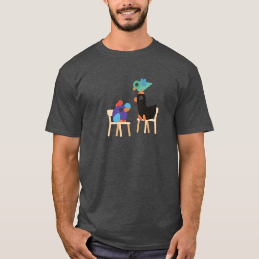 kurzgesagt Aufkleber2 T-Shirt (Vorderseite)
