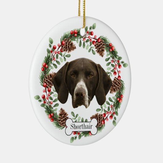 Kurzhaarhund Keramik Ornament (Rechts)