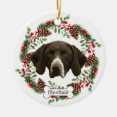 Kurzhaarhund Keramik Ornament (Vorne)