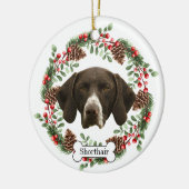 Kurzhaarhund Keramik Ornament (Links)