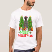 Kurzhaarige Pointer Dog Weihnachten T-Shirt (Vorderseite)