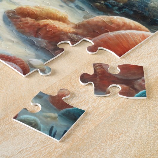 Kurzhaarige Schwarze Meerjungfrau Unterwasserkunst Puzzle (Seite)