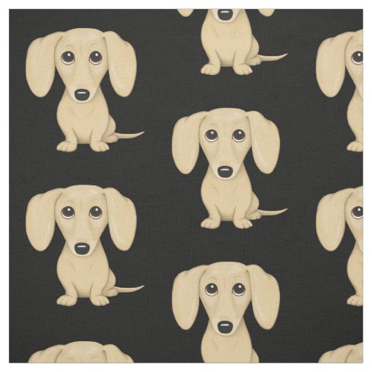 Kurzhaariges Dackel-Sahnemuster Stoff (Muster)