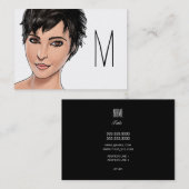 Kurzhaariges Mädchen Visitenkarte (Vorne/Hinten)