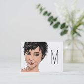 Kurzhaariges Mädchen Visitenkarte (Stehend Vorderseite)