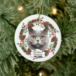 Kurzhaarkatze Keramik Ornament