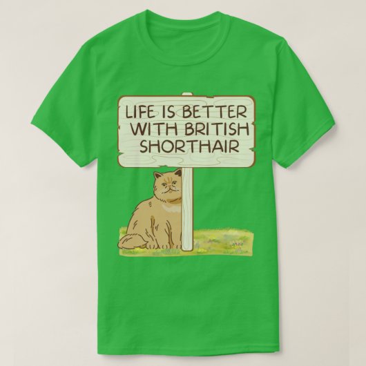 Kurzhaarkatze T-Shirt (Design vorne)