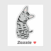 Kurzkatze-Aufkleber Aufkleber (Blatt)