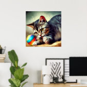 Kurzkatze Poster (Heimbüro)