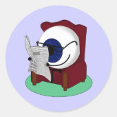 Kurzlesen Runder Aufkleber (Vorderseite)