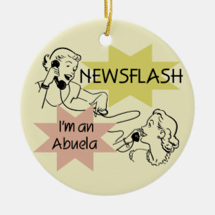 Kurznachricht bin ich ein Abuela T - Shirts und Keramik Ornament