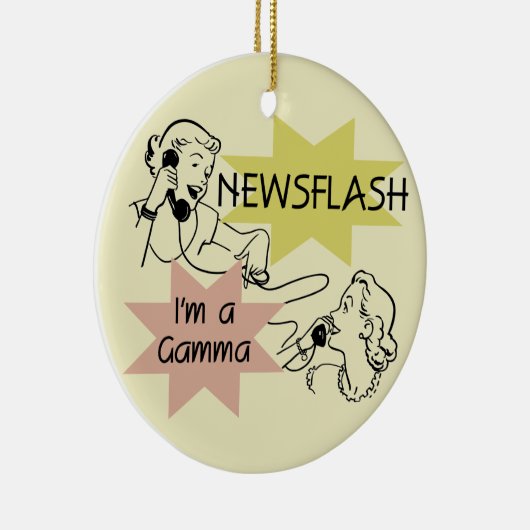 Kurznachricht bin ich ein Gamma-T-Shirts und Keramik Ornament (Rechts)