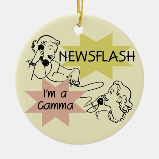 Kurznachricht bin ich ein Gamma-T-Shirts und Keramik Ornament (Vorne)