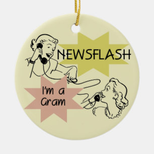 Kurznachricht bin ich ein Gramm-T - Shirts und Keramik Ornament