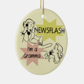 Kurznachricht bin ich ein Gramma T - Shirts und Keramik Ornament (Rechts)