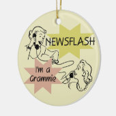 Kurznachricht bin ich ein Grammie T - Shirts und Keramikornament (Links)