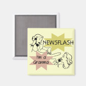 Kurznachricht bin ich ein Granma T-Shirts und Magnet (Vorderseite/Rückseite)