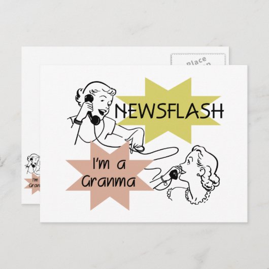 Kurznachricht bin ich ein Granma T-Shirts und Postkarte (Vorne/Hinten)