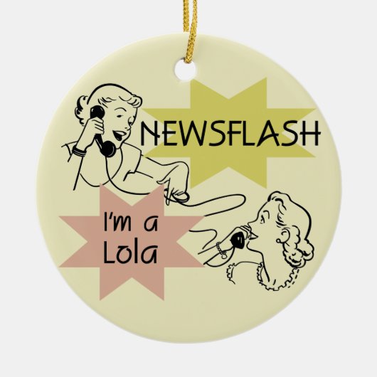 Kurznachricht bin ich ein Lola T - Shirts und Keramik Ornament (Vorne)