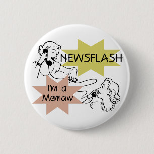 Kurznachricht bin ich ein Memaw T-Shirts und Gesch Button