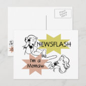 Kurznachricht bin ich ein Memaw T - Shirts und Postkarte (Vorne/Hinten)