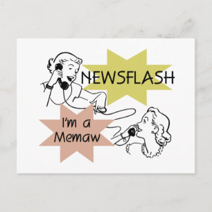 Kurznachricht bin ich ein Memaw T-Shirts und Postkarte