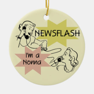 Kurznachricht bin ich ein Nonna T-Shirts und Keramik Ornament