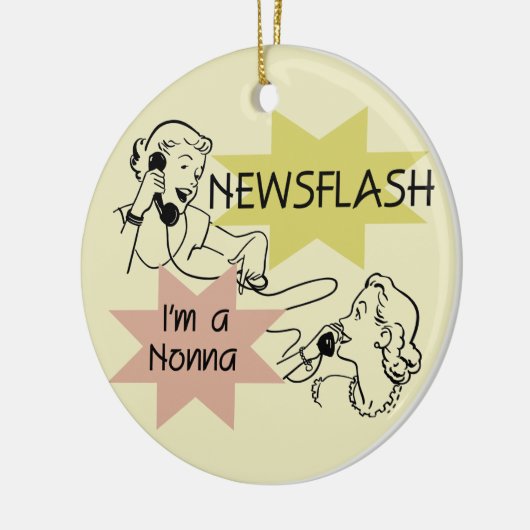 Kurznachricht bin ich ein Nonna T-Shirts und Keramik Ornament (Links)