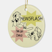 Kurznachricht bin ich ein Oma T - Shirts und Keramik Ornament (Links)