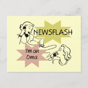 Kurznachricht bin ich ein Oma T - Shirts und Postkarte