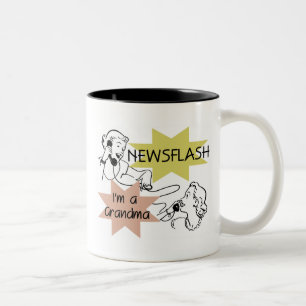 Kurznachricht bin ich eine Großmutter-T - Shirts Zweifarbige Tasse