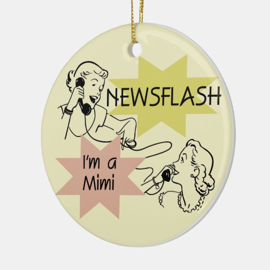 Kurznachricht bin ich T-Shirts Mimi und Geschenke Keramikornament (Links)