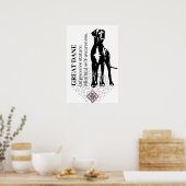 Kurzplakat Deutsche Dogge Poster (Küche)