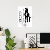 Kurzplakat Deutsche Dogge Poster (Heimbüro)