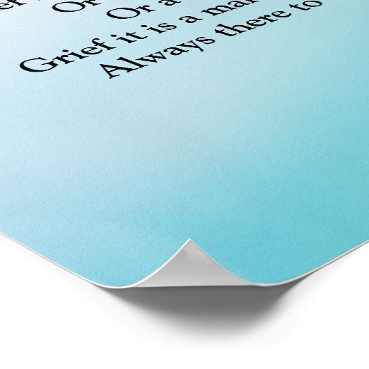 Kurzquotdruck Poster (Ecke)