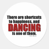 Kürzung bei Glück Runder Aufkleber (Vorderseite)