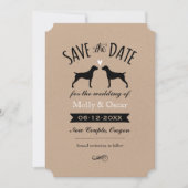 Kurzzeiger auf Deutsch: Hochzeit retten das Datum Save The Date (Vorderseite)