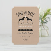 Kurzzeiger auf Deutsch: Hochzeit retten das Datum Save The Date (Stehend Vorderseite)