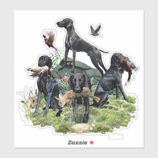 Kurzzeiger Aufkleber (Blatt)