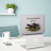 Kurzzeiger Aufkleber (Laptop auf Schreibtisch)