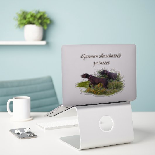 Kurzzeiger Aufkleber (Laptop auf Schreibtisch)