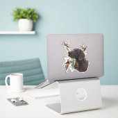 Kurzzeiger Aufkleber (Laptop auf Schreibtisch)