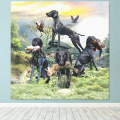 Kurzzeiger Leinwanddruck (Insitu (Holzboden))