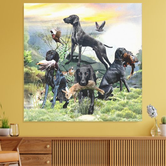 Kurzzeiger Leinwanddruck (Insitu (Wohnzimmer))