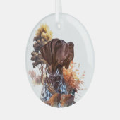 Kurzzeiger Ornament Aus Glas (Vorderseite links)