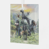 Kurzzeiger Ornament Aus Glas (Vorderseite links)